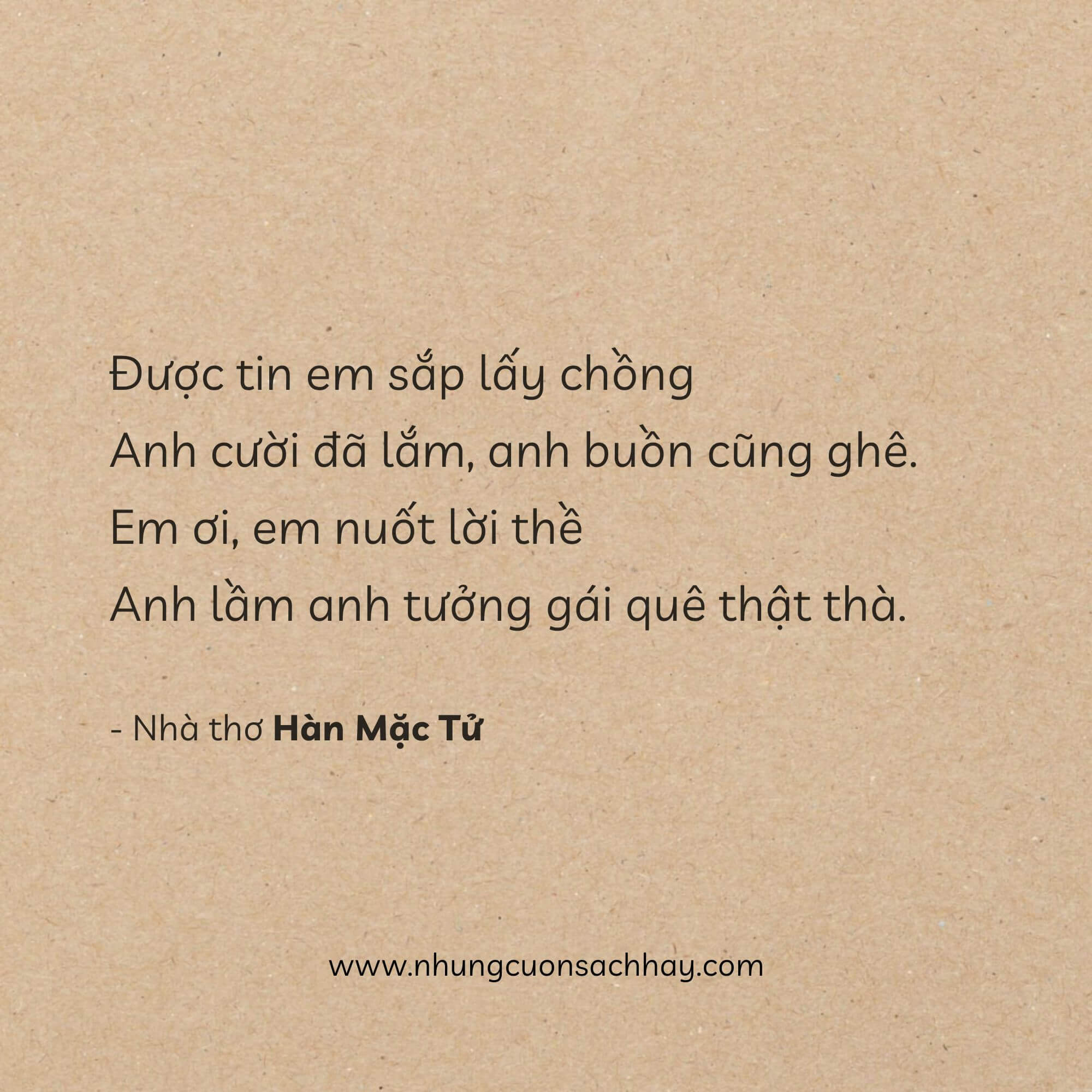 Em Sắp Lấy Chồng - Hàn Mặc Tử