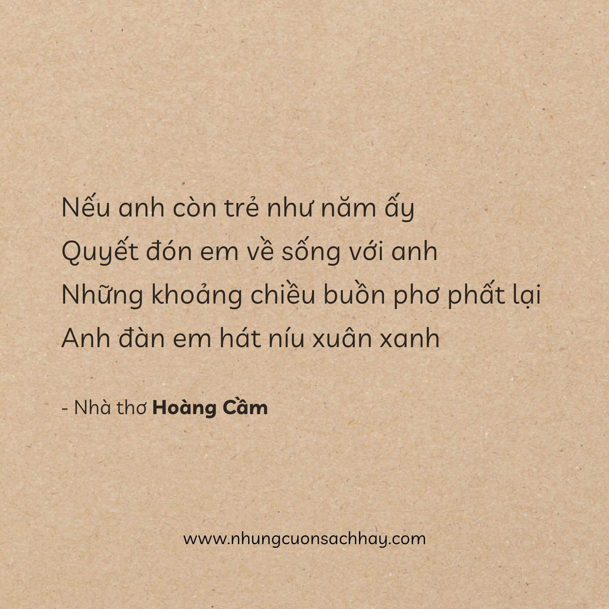 Nếu Anh Còn Trẻ - Hoàng Cầm